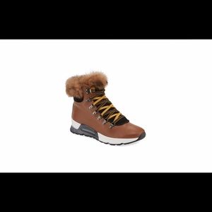 Sesto Meucci Paguro Leather/Fur Hi Top Sneakers